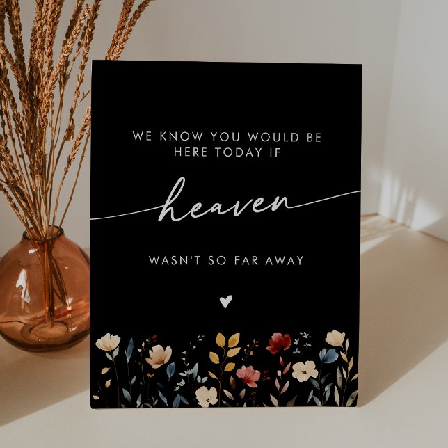 Expositor En L Whimsical Boho Wildflower Heaven Wedding Memorial (Subido por el creador)