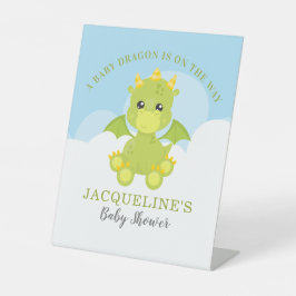 Expositor En L Whimsical Boy Dragon Baby Shower