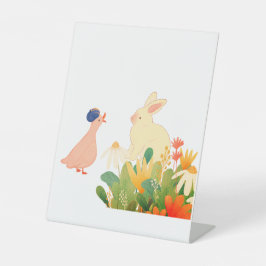 Expositor En L Whimsical Bunny & Bird in Bloom - Cuidada Primaver