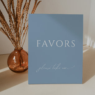 Expositor En L Whimsical Dusty Blue Baby Shower Favores