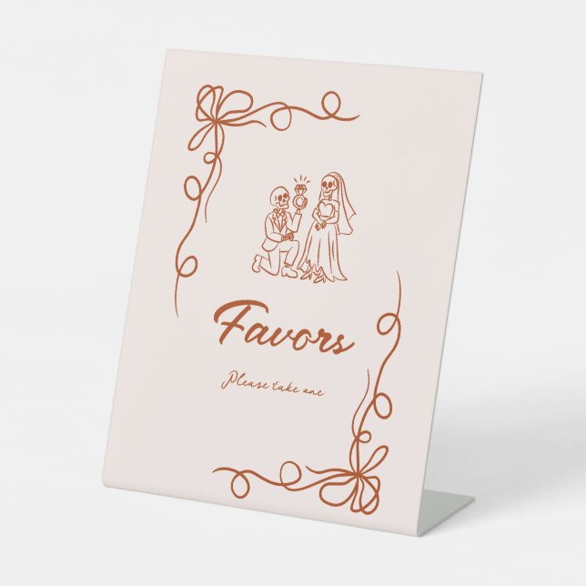 Expositor En L Whimsical Halloween Bridal Shower Favorita (Anverso)