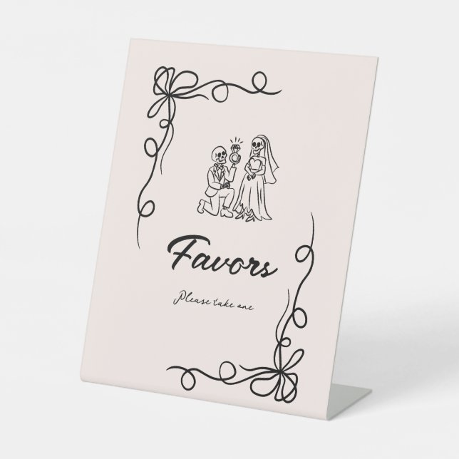 Expositor En L Whimsical Halloween Bridal Shower Favorita (Anverso)