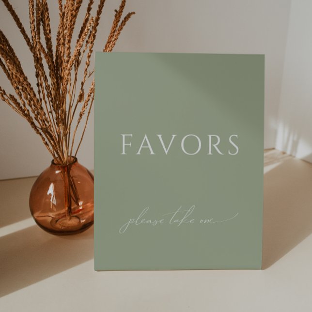 Expositor En L Whimsical Sage Green Baby Shower Favores (Subido por el creador)