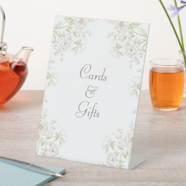 Expositor En L White Rose Classic Wedding Cards Gift Sign