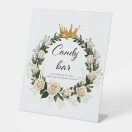Expositor En L White Roses & Baby’s Breath Candy Bar