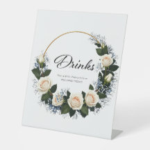 White Roses & Blue Baby’s Breath Drinks
