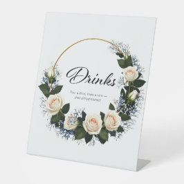 Expositor En L White Roses & Blue Baby’s Breath Drinks