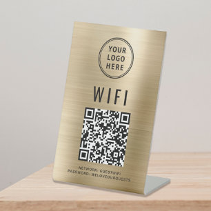 Expositor En L Wifi Código QR Exploración De Logotipos Comerciale