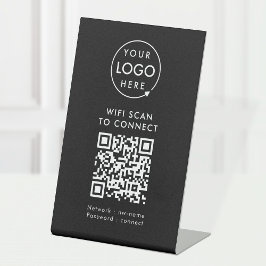 Expositor En L Wifi de código QR | Escaneo de logotipos para empr