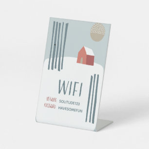 Expositor En L WiFi Internet Password Nordic Folk Art House