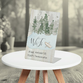 Expositor En L WiFi Internet Password Vacation Lake House Pedesta