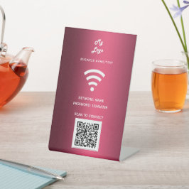 Expositor En L Wifi logotipo de negocios qr código escaneado cone