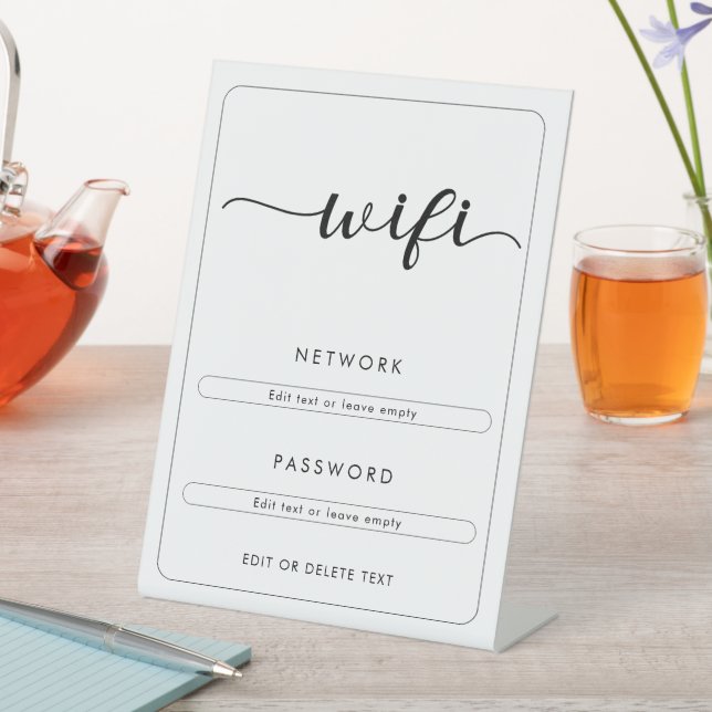 Expositor En L Wifi Network Password Business Coffee Café (In Situ)