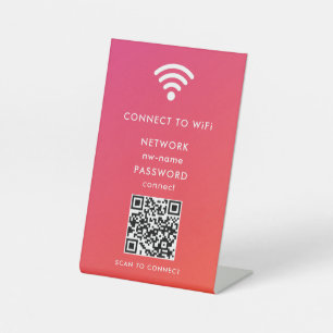 Expositor En L WiFi Network Scan QR Code para conectar Internet