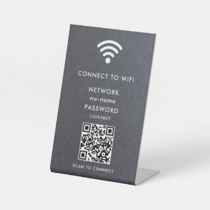 Expositor En L WiFi Network Scan QR Code para conectar Internet