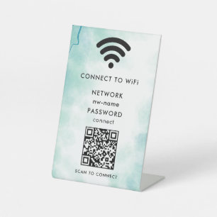Expositor En L WiFi Network Scan QR Code para conectar Internet