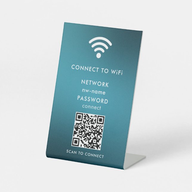 Expositor En L WiFi Network Scan QR Code para conectar Internet (Anverso)