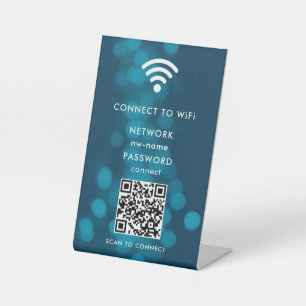 Expositor En L WiFi Network Scan QR Code para conectar Internet