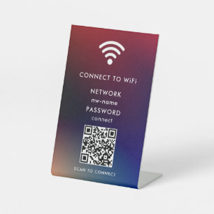 Expositor En L WiFi Network Scan QR Code para conectar Internet
