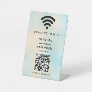 Expositor En L WiFi Network Scan QR Code para conectar Internet