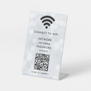 Expositor En L WiFi Network Scan QR Code para conectar Internet
