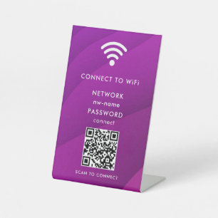 Expositor En L WiFi Network Scan QR Code para conectar Internet