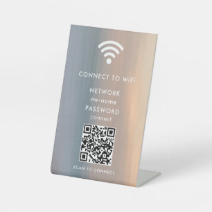 Expositor En L WiFi Network Scan QR Code para conectar Internet