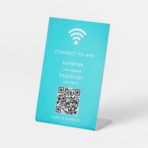 Expositor En L WiFi Network Scan QR Code para conectar Internet