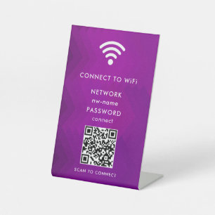 Expositor En L WiFi Network Scan QR Code para conectar Internet