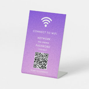 Expositor En L WiFi Network Scan QR Code para conectar Internet