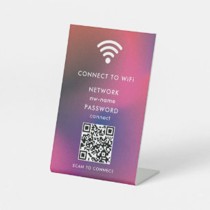 Expositor En L WiFi Network Scan QR Code para conectar Internet