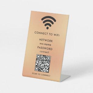 Expositor En L WiFi Network Scan QR Code para conectar Internet