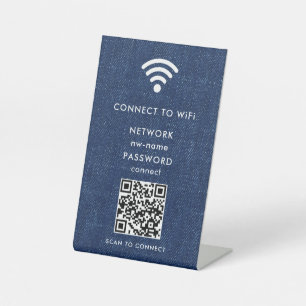 Expositor En L WiFi Network Scan QR Code para conectar Internet