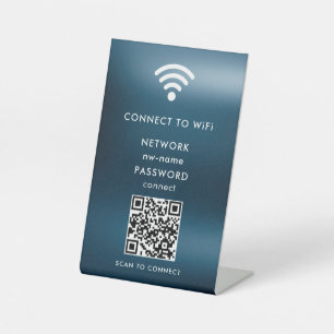 Expositor En L WiFi Network Scan QR Code para conectar Internet