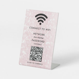 Expositor En L WiFi Network Scan QR Code para conectar Internet