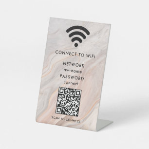 Expositor En L WiFi Network Scan QR Code para conectar Internet