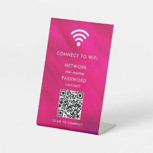 Expositor En L WiFi Network Scan QR Code para conectar Internet