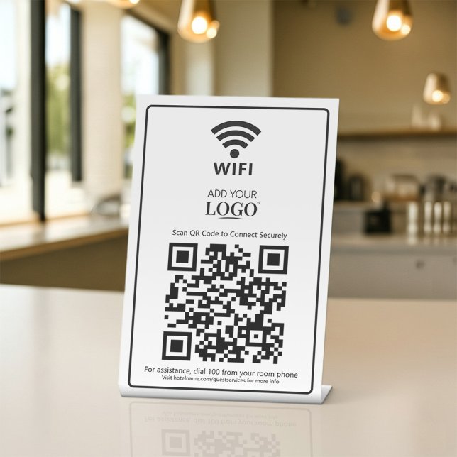 Expositor En L WiFi Password Network Access Qr Code Hotel Room (Subido por el creador)