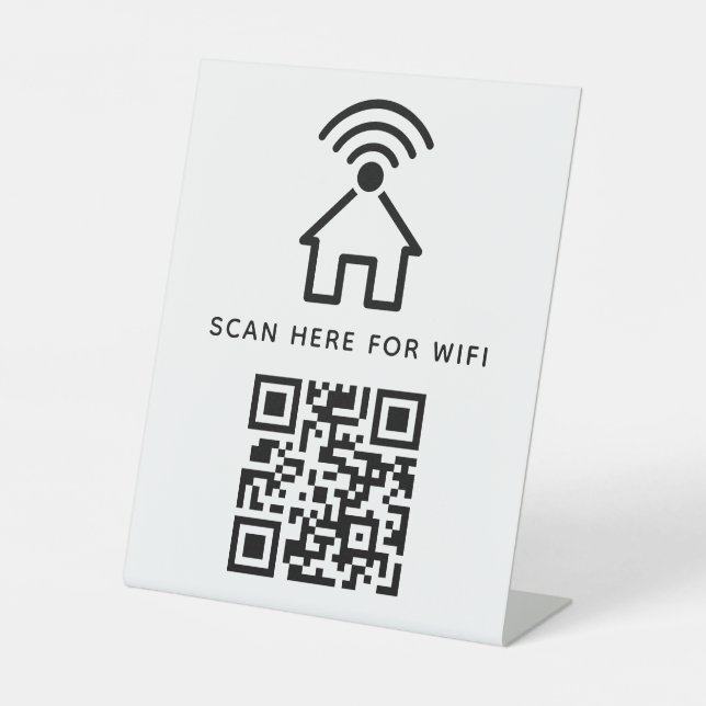 Expositor En L Wifi QR Code Scan para conectar autoadhesivo (Anverso)