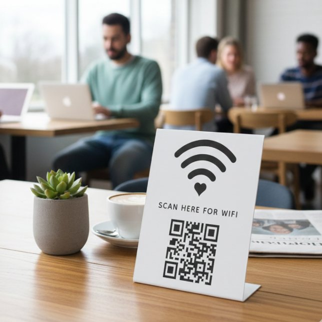 Expositor En L Wifi QR Code Scan para conectar autoadhesivo (Subido por el creador)