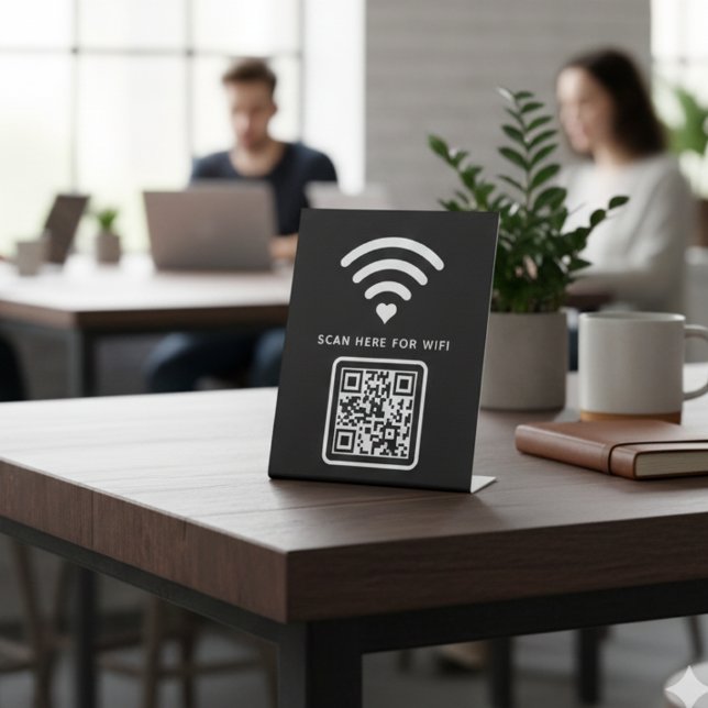 Expositor En L Wifi QR Code Scan para conectar autoadhesivo (Subido por el creador)
