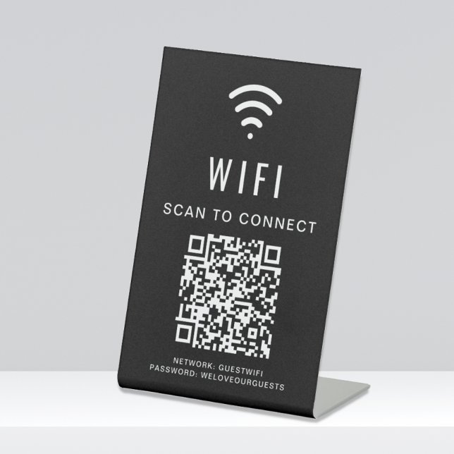 Expositor En L Wifi QR Code Scan Para Conectar Negro (Subido por el creador)