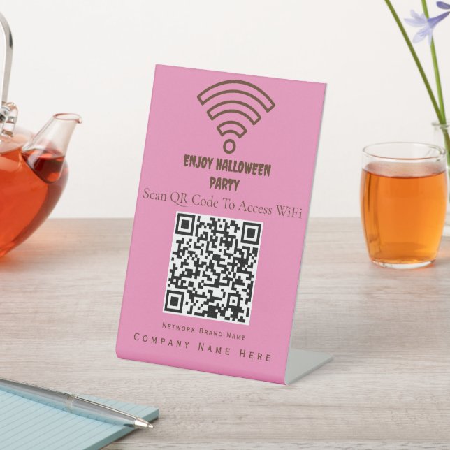 Expositor En L Wifi QR Code Scan Para Conectar Púrpura (In Situ)