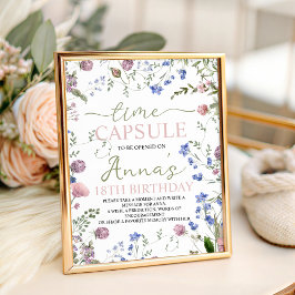 Expositor En L Wild One 1st Birthday Time Capsule Sign