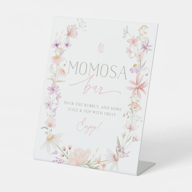 Expositor En L Wildflower Baby Shower Mimosa Bar (Anverso)