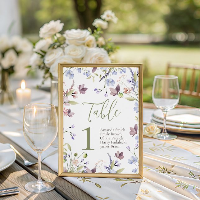 Expositor En L Wildflower Baby Shower Table Number (Subido por el creador)