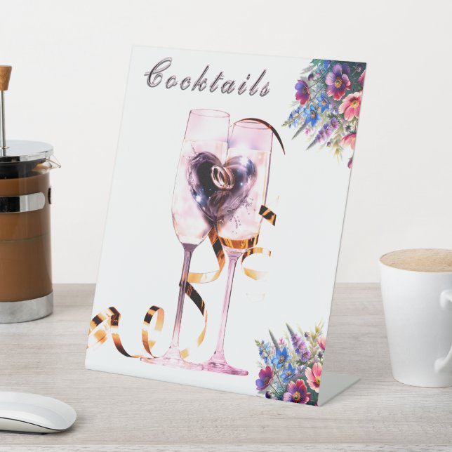 Expositor En L Wildflower Botanical Cocktails Wedding Tabletop (In Situ)