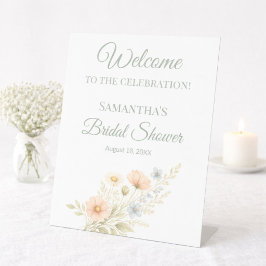 Expositor En L Wildflower Bridal Shower Welcome