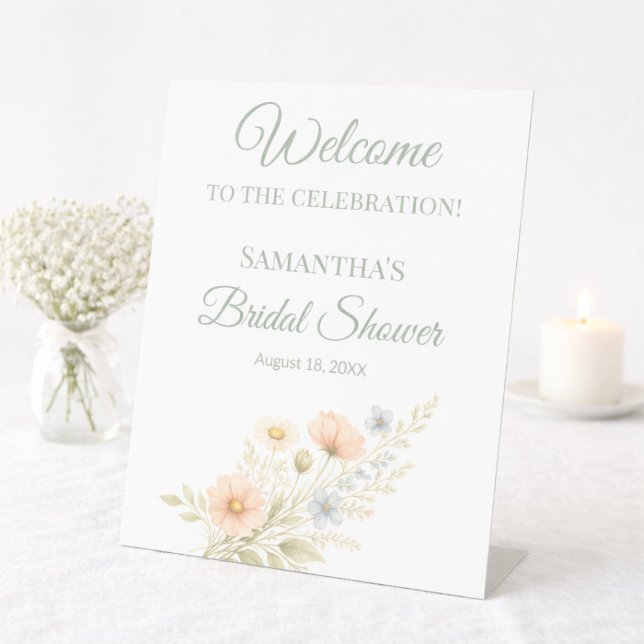 Expositor En L Wildflower Bridal Shower Welcome  (Subido por el creador)