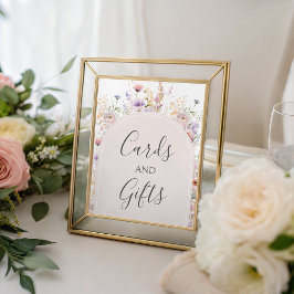 Expositor En L Wildflower Cards and Gifts Table Sign